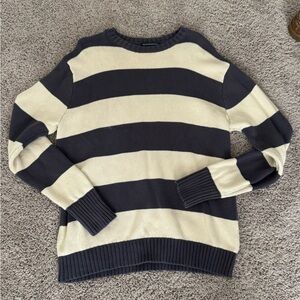 Brandy Melville Brianna Cotton Thick Striped Sweater